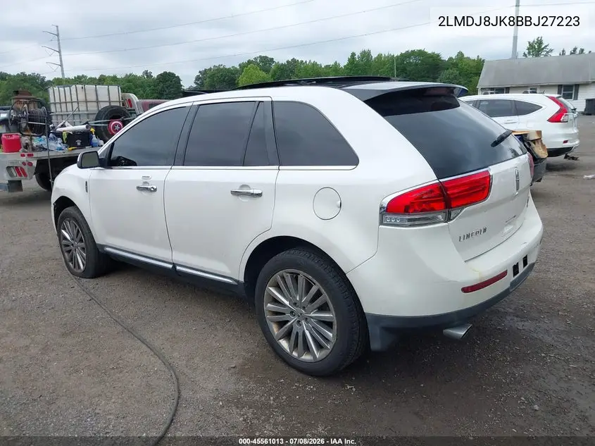 2011 Lincoln Mkx VIN: 2LMDJ8JK8BBJ27223 Lot: 45561013