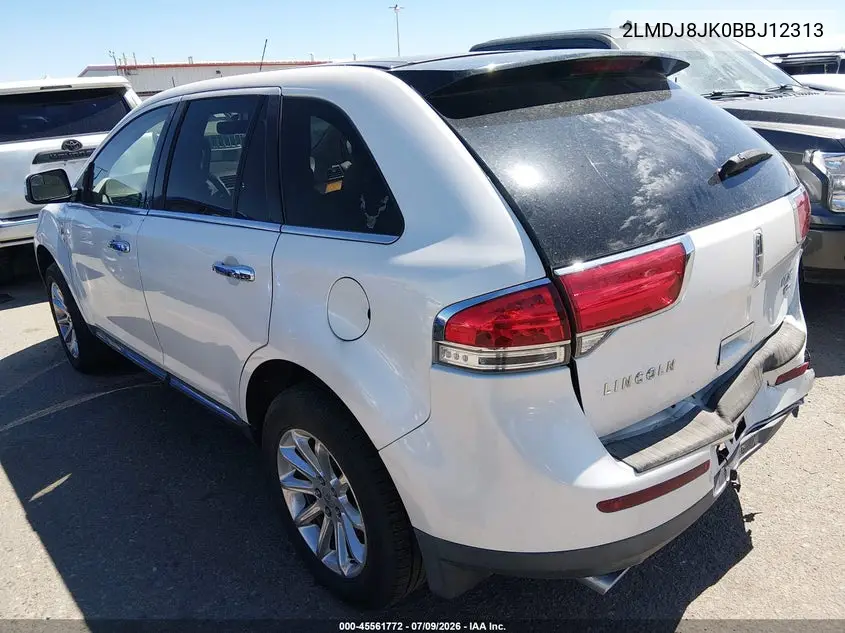 2011 Lincoln Mkx VIN: 2LMDJ8JK0BBJ12313 Lot: 45561772
