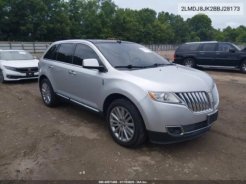 2011 Lincoln Mkx VIN: 2LMDJ8JK2BBJ28173 Lot: 45571488