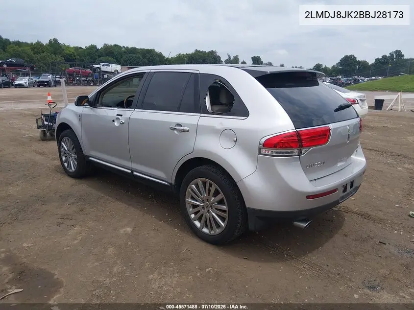 2011 Lincoln Mkx VIN: 2LMDJ8JK2BBJ28173 Lot: 45571488