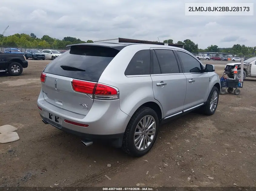 2011 Lincoln Mkx VIN: 2LMDJ8JK2BBJ28173 Lot: 45571488