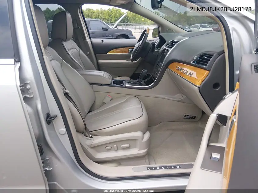 2011 Lincoln Mkx VIN: 2LMDJ8JK2BBJ28173 Lot: 45571488