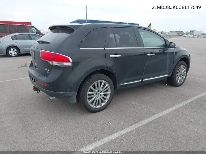 2012 Lincoln Mkx VIN: 2LMDJ8JK0CBL17549 Lot: 45235671