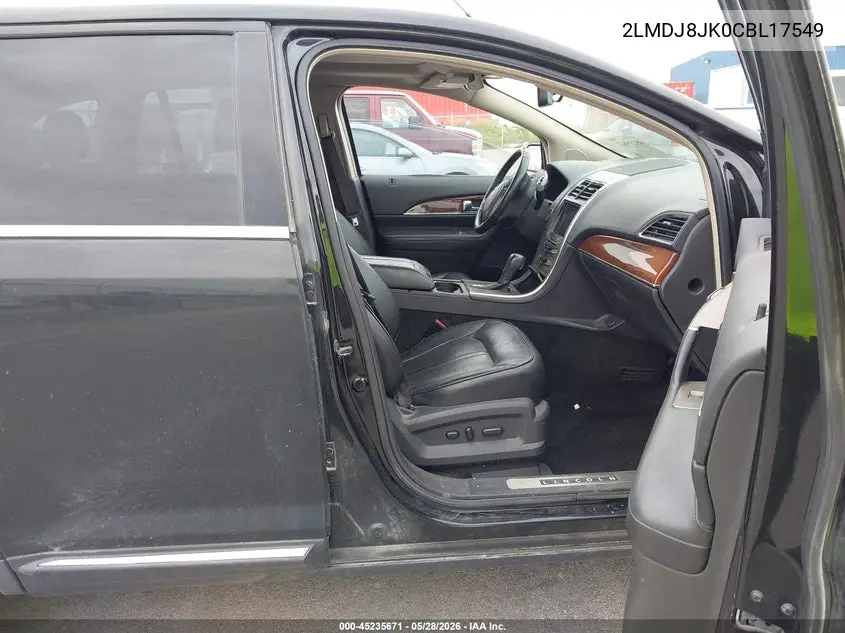 2012 Lincoln Mkx VIN: 2LMDJ8JK0CBL17549 Lot: 45235671