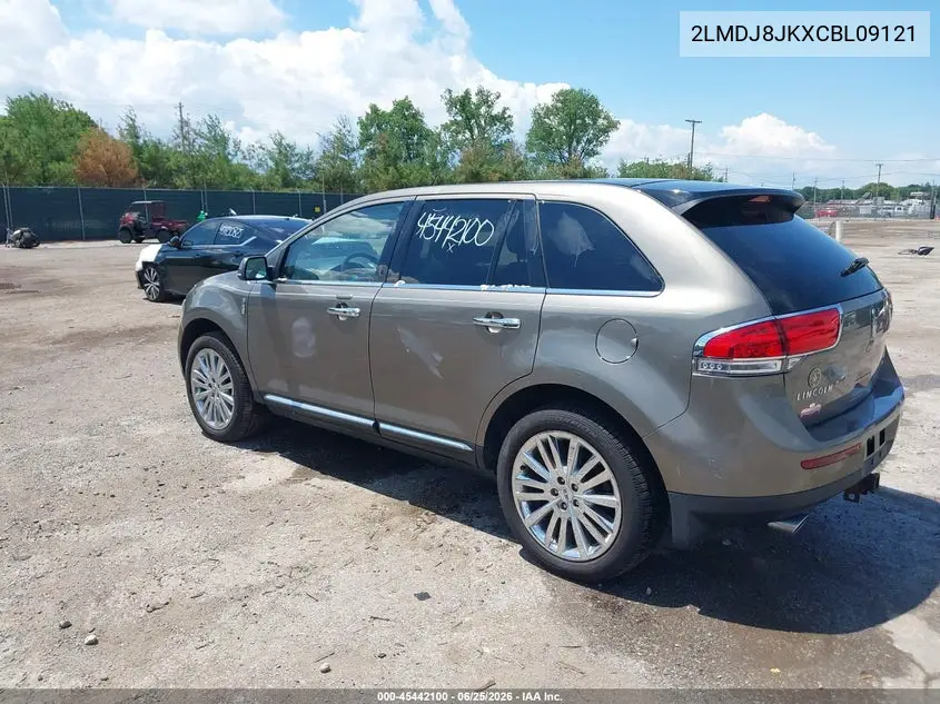 2012 Lincoln Mkx VIN: 2LMDJ8JKXCBL09121 Lot: 45442100