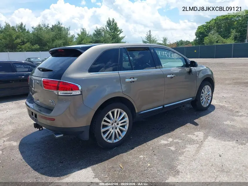 2012 Lincoln Mkx VIN: 2LMDJ8JKXCBL09121 Lot: 45442100