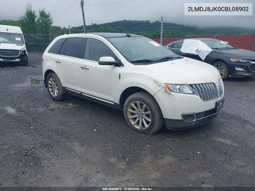 2012 Lincoln Mkx VIN: 2LMDJ8JK0CBL08902 Lot: 45469572