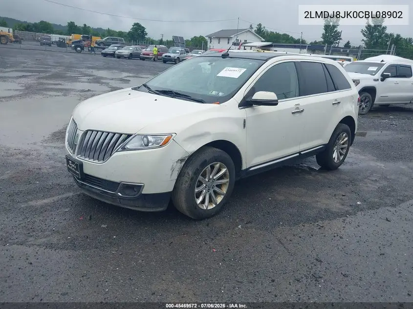 2012 Lincoln Mkx VIN: 2LMDJ8JK0CBL08902 Lot: 45469572