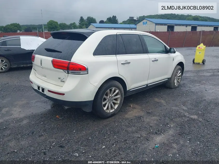 2012 Lincoln Mkx VIN: 2LMDJ8JK0CBL08902 Lot: 45469572