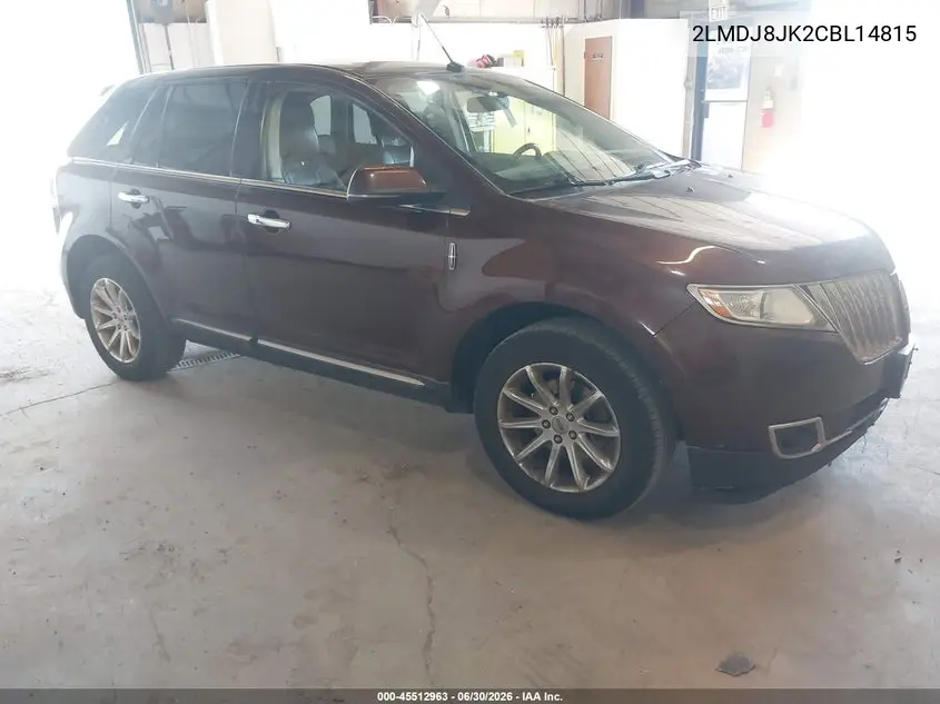 2012 Lincoln Mkx VIN: 2LMDJ8JK2CBL14815 Lot: 45512963
