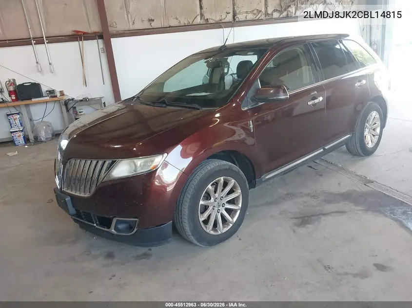 2012 Lincoln Mkx VIN: 2LMDJ8JK2CBL14815 Lot: 45512963