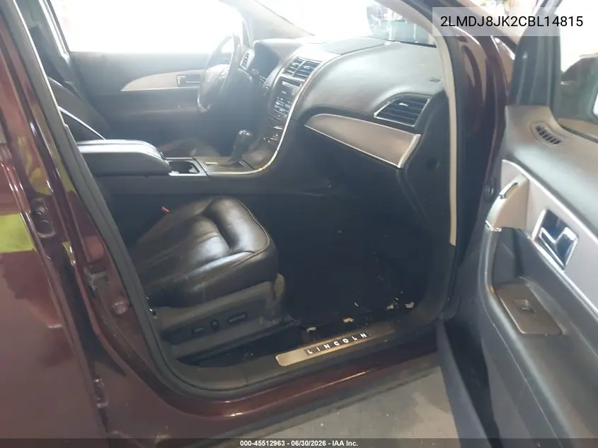 2012 Lincoln Mkx VIN: 2LMDJ8JK2CBL14815 Lot: 45512963
