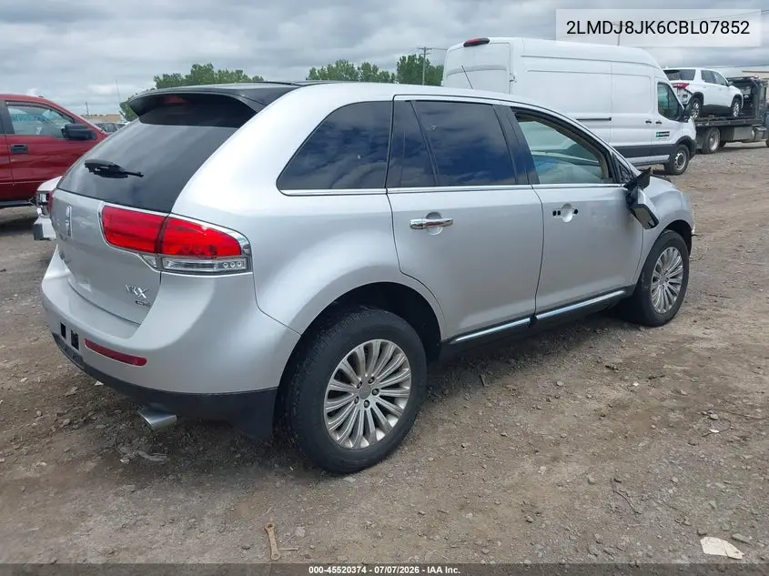 2012 Lincoln Mkx VIN: 2LMDJ8JK6CBL07852 Lot: 45520374