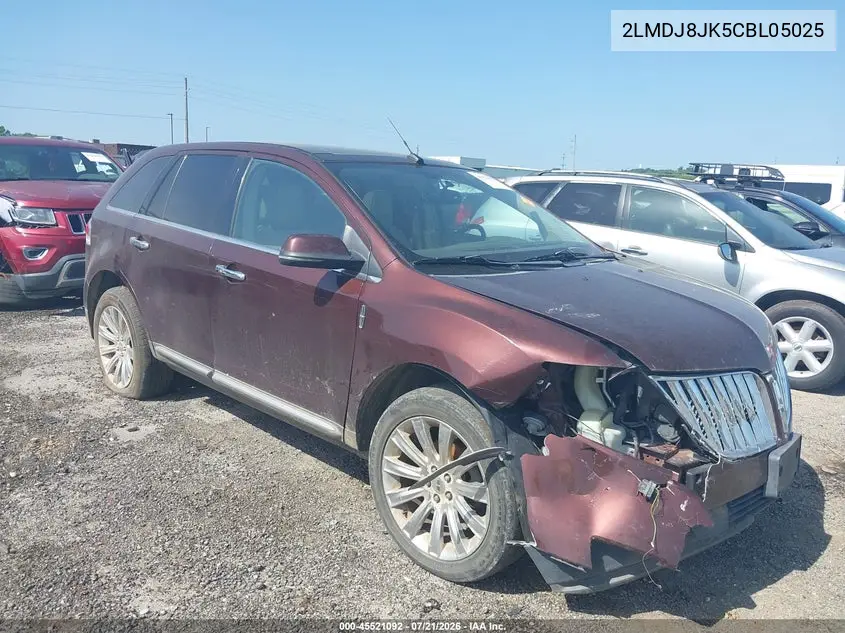 2012 Lincoln Mkx VIN: 2LMDJ8JK5CBL05025 Lot: 45521092