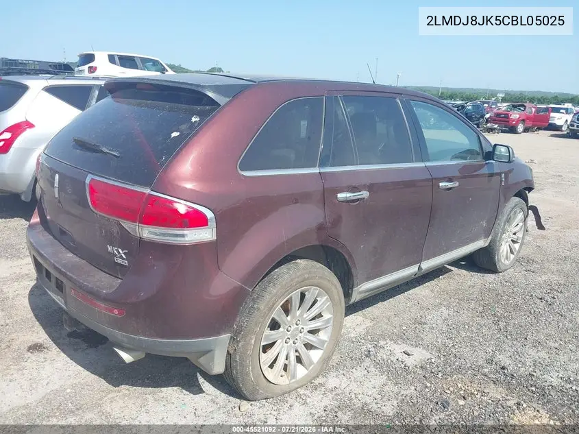 2012 Lincoln Mkx VIN: 2LMDJ8JK5CBL05025 Lot: 45521092