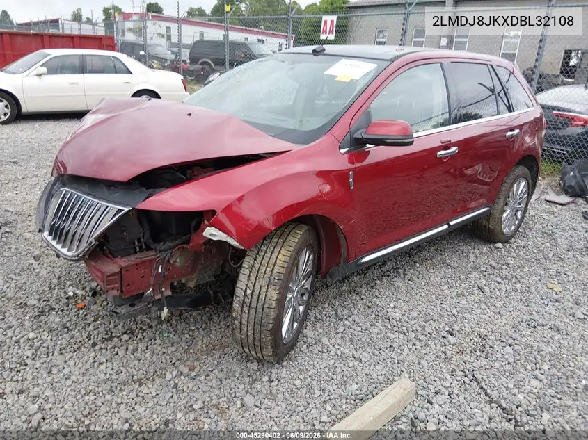 2013 Lincoln Mkx VIN: 2LMDJ8JKXDBL32108 Lot: 45290402