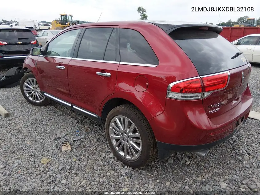 2013 Lincoln Mkx VIN: 2LMDJ8JKXDBL32108 Lot: 45290402