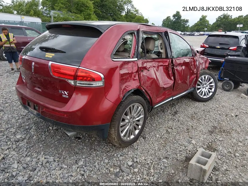 2013 Lincoln Mkx VIN: 2LMDJ8JKXDBL32108 Lot: 45290402