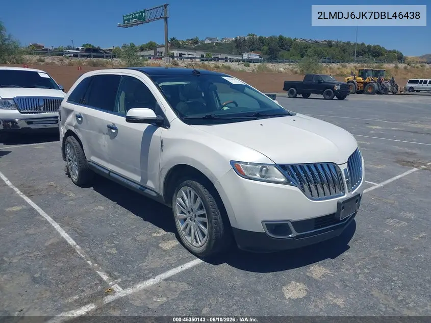 2013 Lincoln Mkx VIN: 2LMDJ6JK7DBL46438 Lot: 45350143