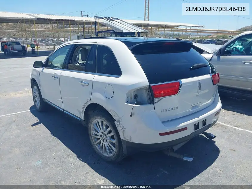2013 Lincoln Mkx VIN: 2LMDJ6JK7DBL46438 Lot: 45350143
