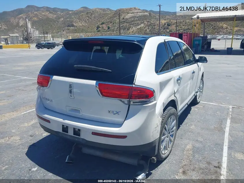 2013 Lincoln Mkx VIN: 2LMDJ6JK7DBL46438 Lot: 45350143