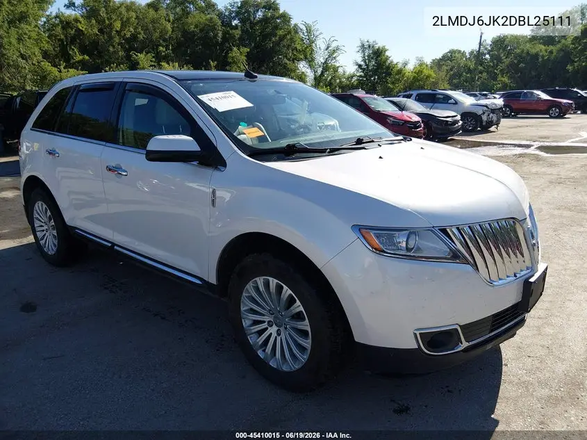 2013 Lincoln Mkx VIN: 2LMDJ6JK2DBL25111 Lot: 45410015