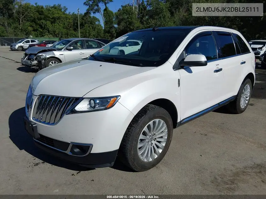 2013 Lincoln Mkx VIN: 2LMDJ6JK2DBL25111 Lot: 45410015