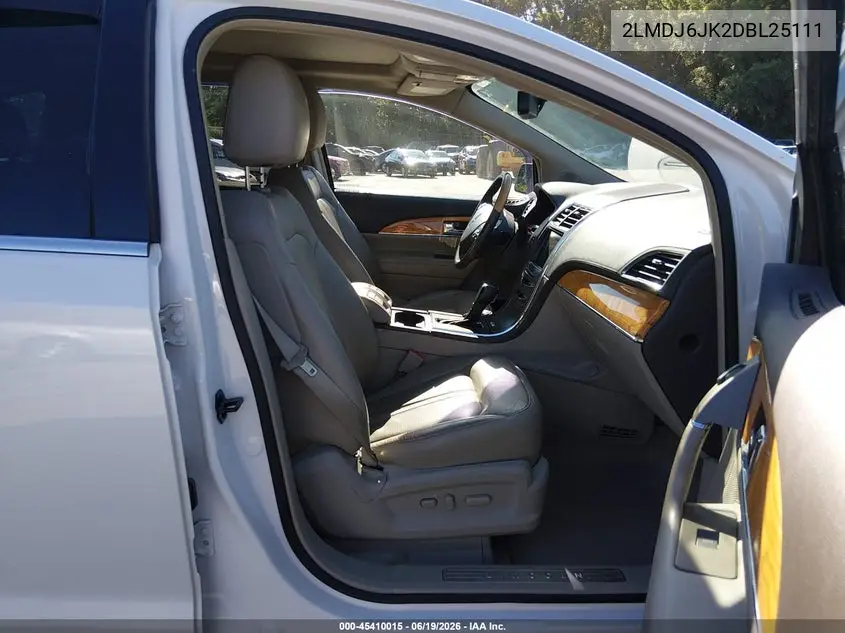 2013 Lincoln Mkx VIN: 2LMDJ6JK2DBL25111 Lot: 45410015