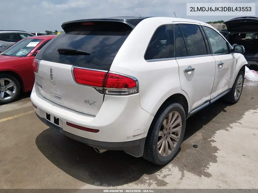 2013 Lincoln Mkx VIN: 2LMDJ6JK3DBL43553 Lot: 45446700