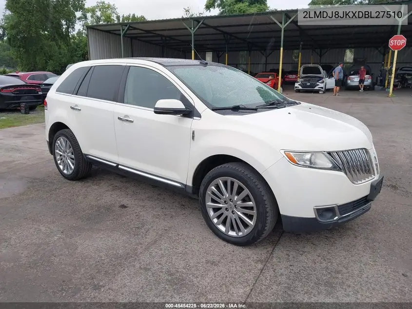 2013 Lincoln Mkx VIN: 2LMDJ8JKXDBL27510 Lot: 45454225