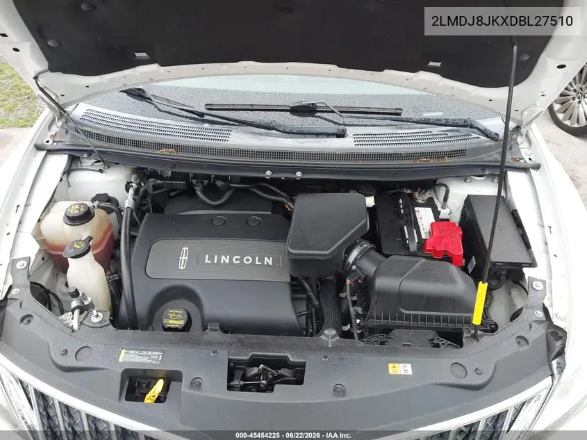 2013 Lincoln Mkx VIN: 2LMDJ8JKXDBL27510 Lot: 45454225