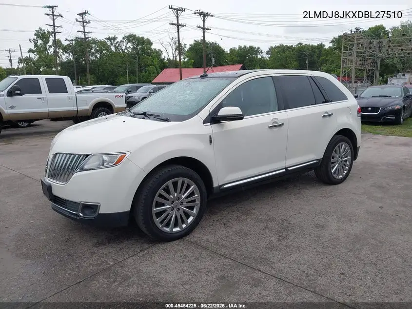 2013 Lincoln Mkx VIN: 2LMDJ8JKXDBL27510 Lot: 45454225