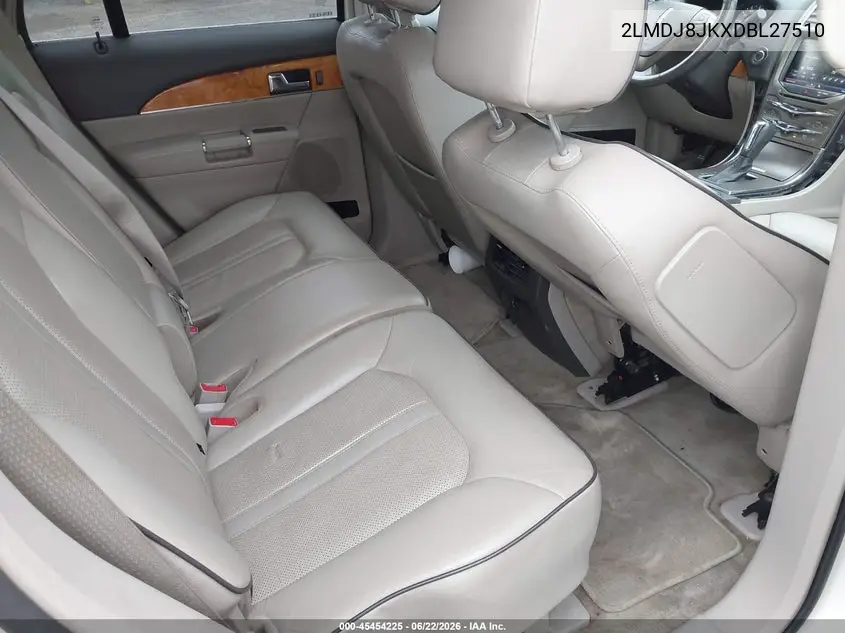2013 Lincoln Mkx VIN: 2LMDJ8JKXDBL27510 Lot: 45454225