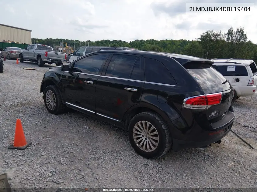 2013 Lincoln Mkx VIN: 2LMDJ8JK4DBL19404 Lot: 45468699