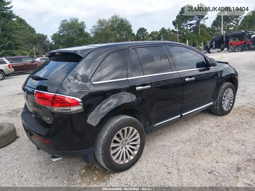 2013 Lincoln Mkx VIN: 2LMDJ8JK4DBL19404 Lot: 45468699