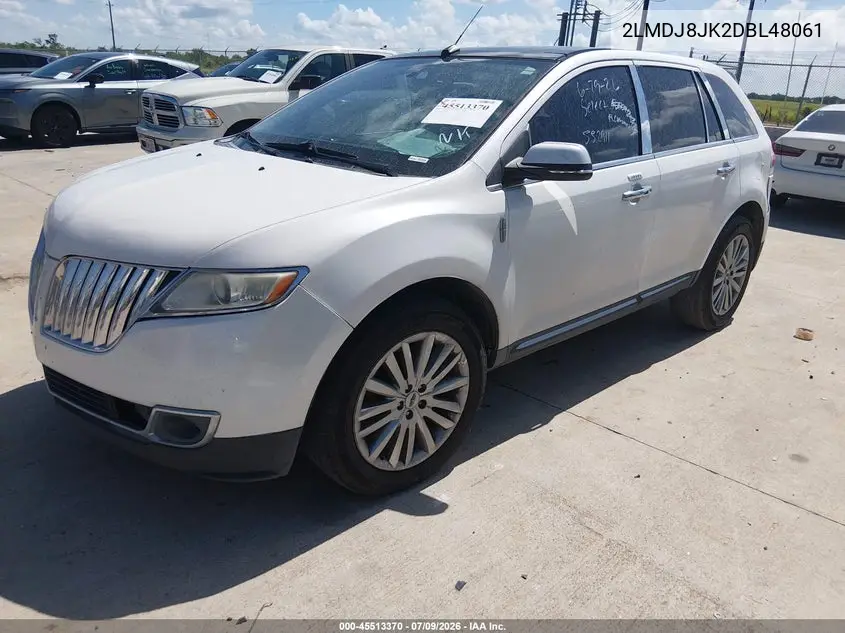 2013 Lincoln Mkx VIN: 2LMDJ8JK2DBL48061 Lot: 45513370