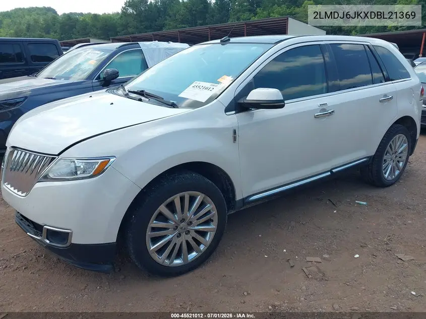 2013 Lincoln Mkx VIN: 2LMDJ6JKXDBL21369 Lot: 45521012