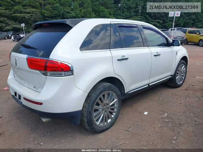 2013 Lincoln Mkx VIN: 2LMDJ6JKXDBL21369 Lot: 45521012