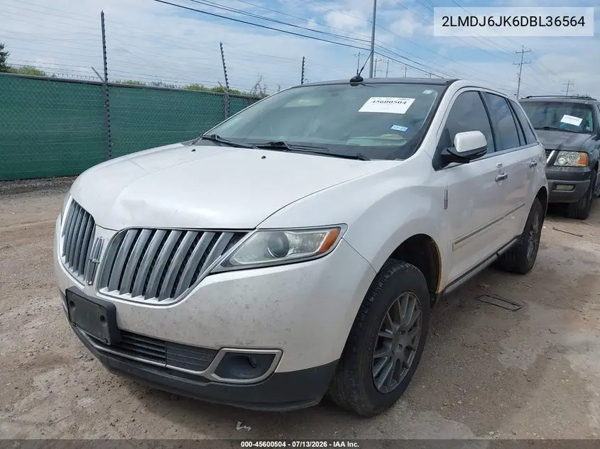 2013 Lincoln Mkx VIN: 2LMDJ6JK6DBL36564 Lot: 45600504