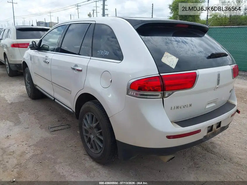 2013 Lincoln Mkx VIN: 2LMDJ6JK6DBL36564 Lot: 45600504