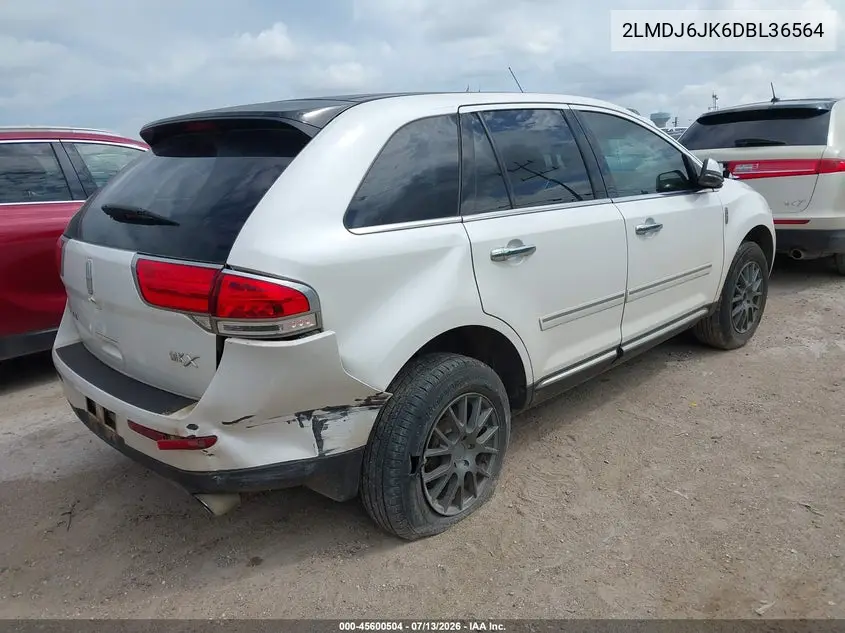 2013 Lincoln Mkx VIN: 2LMDJ6JK6DBL36564 Lot: 45600504