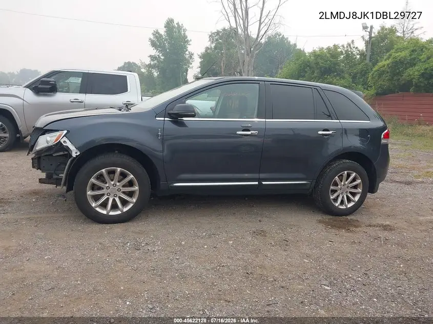 2013 Lincoln Mkx VIN: 2LMDJ8JK1DBL29727 Lot: 45622128