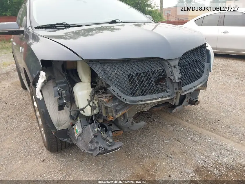2013 Lincoln Mkx VIN: 2LMDJ8JK1DBL29727 Lot: 45622128