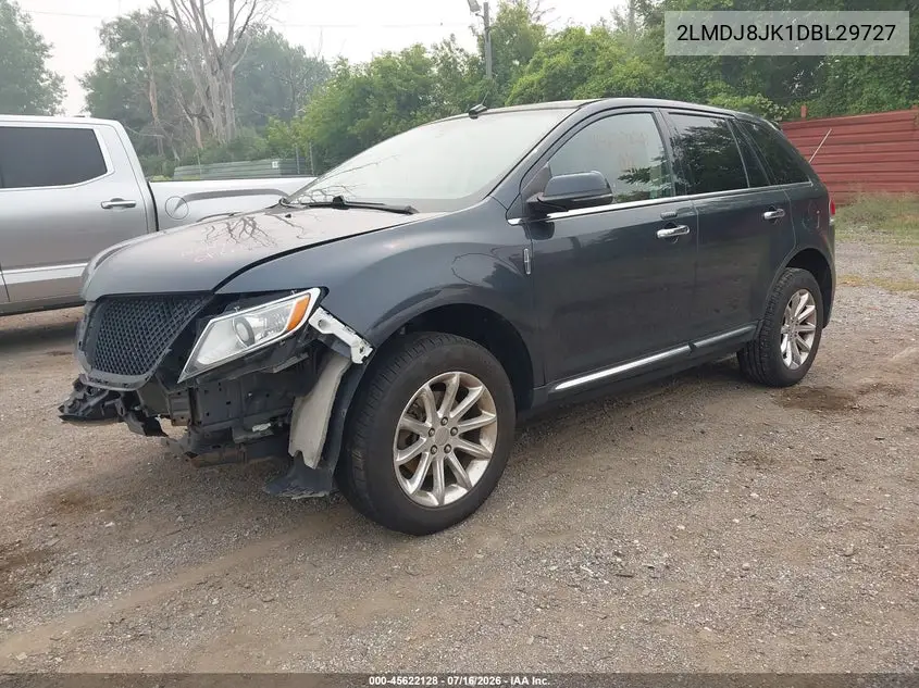 2013 Lincoln Mkx VIN: 2LMDJ8JK1DBL29727 Lot: 45622128