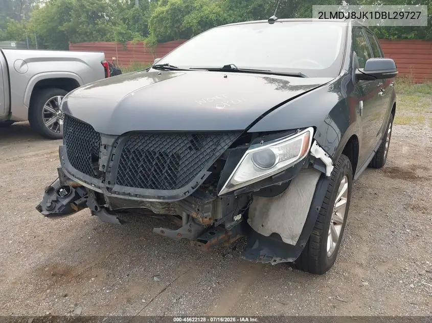 2013 Lincoln Mkx VIN: 2LMDJ8JK1DBL29727 Lot: 45622128