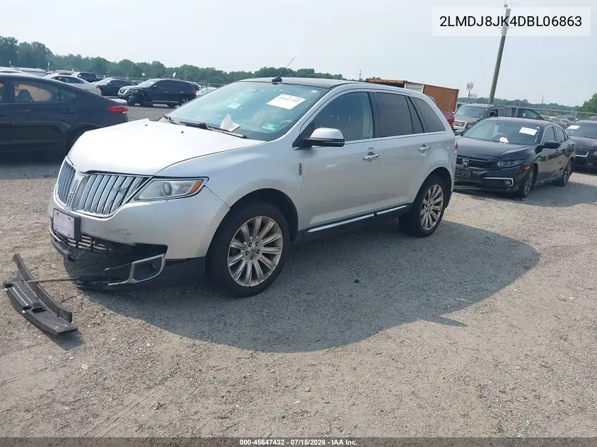2013 Lincoln Mkx VIN: 2LMDJ8JK4DBL06863 Lot: 45647432
