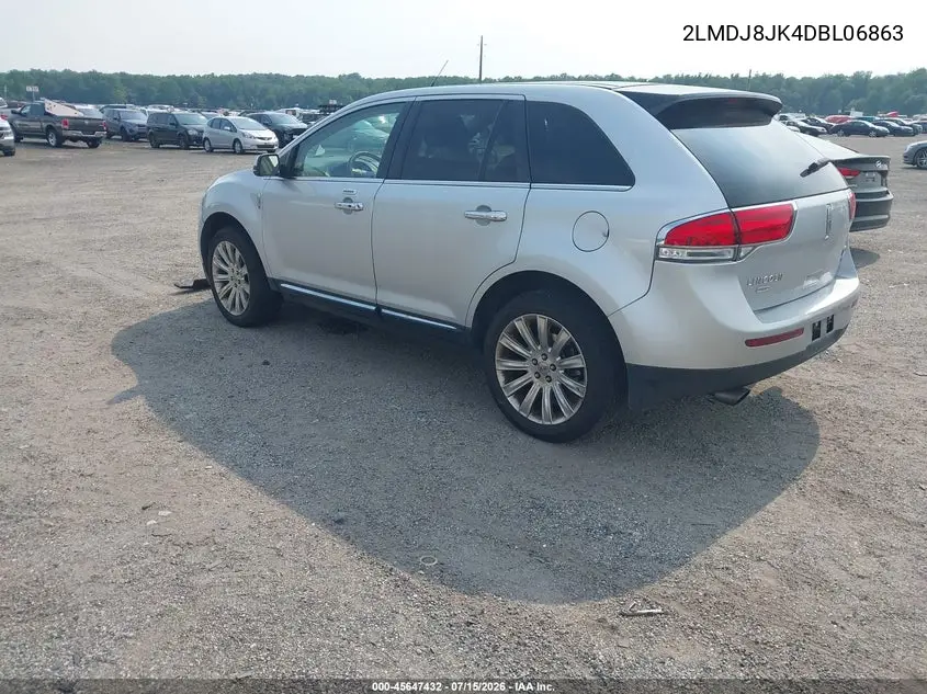 2013 Lincoln Mkx VIN: 2LMDJ8JK4DBL06863 Lot: 45647432