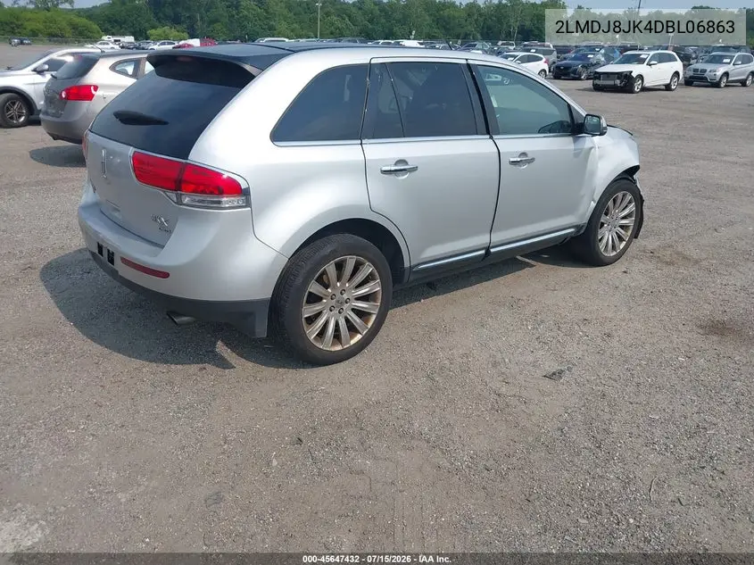 2013 Lincoln Mkx VIN: 2LMDJ8JK4DBL06863 Lot: 45647432