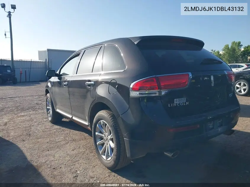 2013 Lincoln Mkx VIN: 2LMDJ6JK1DBL43132 Lot: 45648581