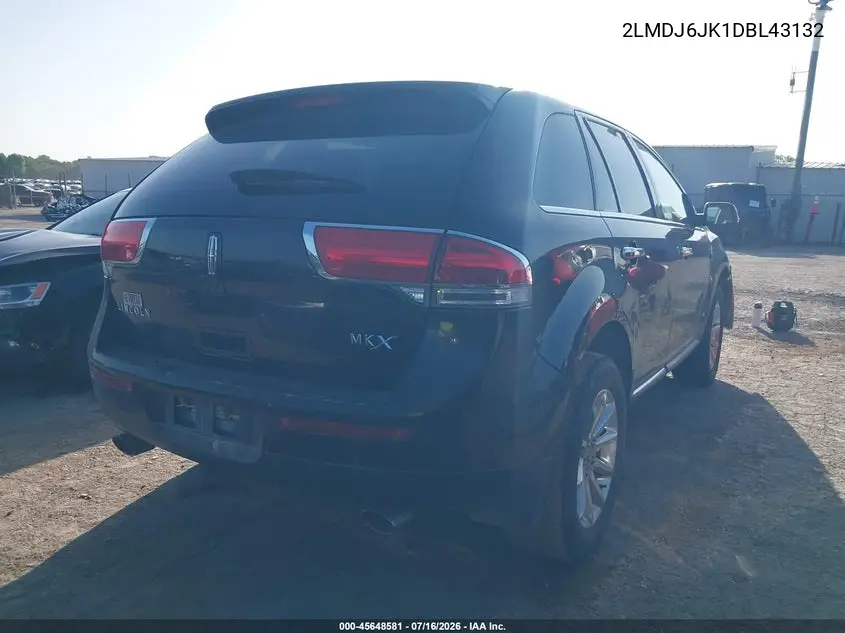 2013 Lincoln Mkx VIN: 2LMDJ6JK1DBL43132 Lot: 45648581